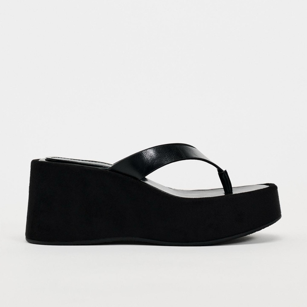 Zara Black Platform Sandals